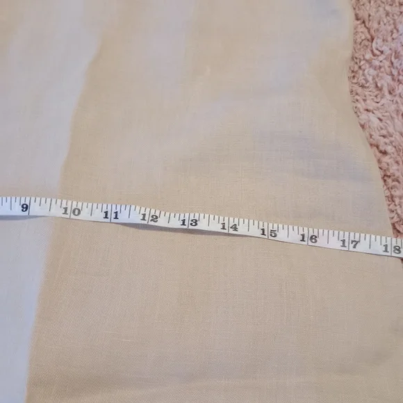 RACHEL ZOE Oxford Tan Linen Strappy Side Slit Midi Dress - Picture 9 of 12